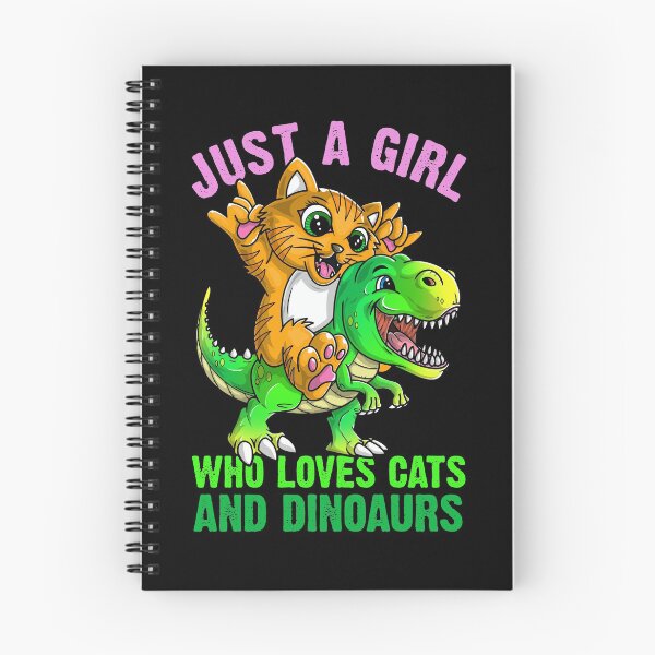 Item preview, Just a girl who loves cats and dinosaurs  designed and sold by mermaidselina.