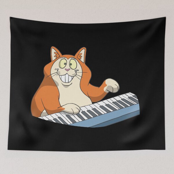 Item preview, Fat Cat Playing Piano designed and sold by Monkey Ful.