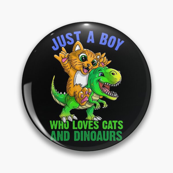 Item preview, Just a boy who loves cats and dinosaurs  designed and sold by mermaidselina.