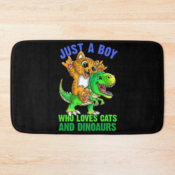 Item preview, Just a boy who loves cats and dinosaurs  designed and sold by mermaidselina.