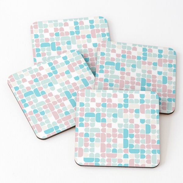 Artikelvorschau, Geometric elements in repeated asymmetrical pattern in pastel color palette entworfen und verkauft von acidmit.