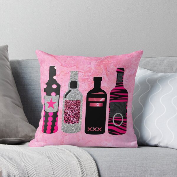 Item preview, hot pink and black alc bottles designed and sold by Julia Santos.