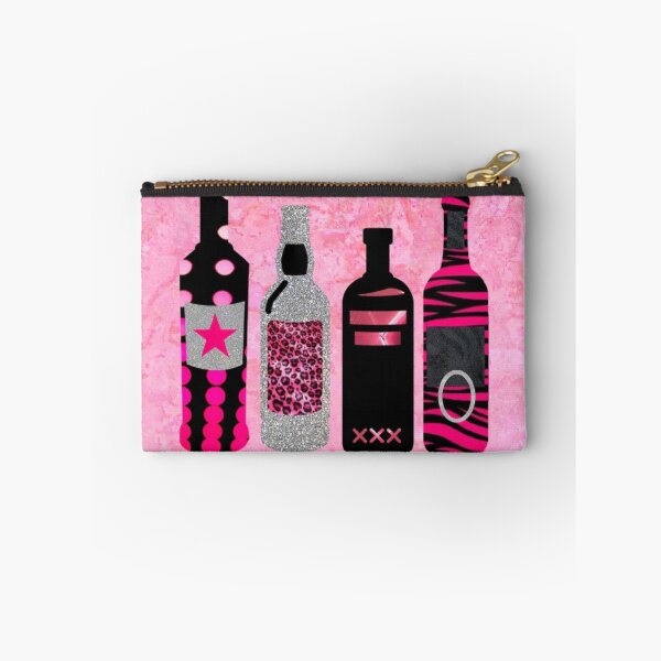 Item preview, hot pink and black alc bottles designed and sold by Julia Santos.