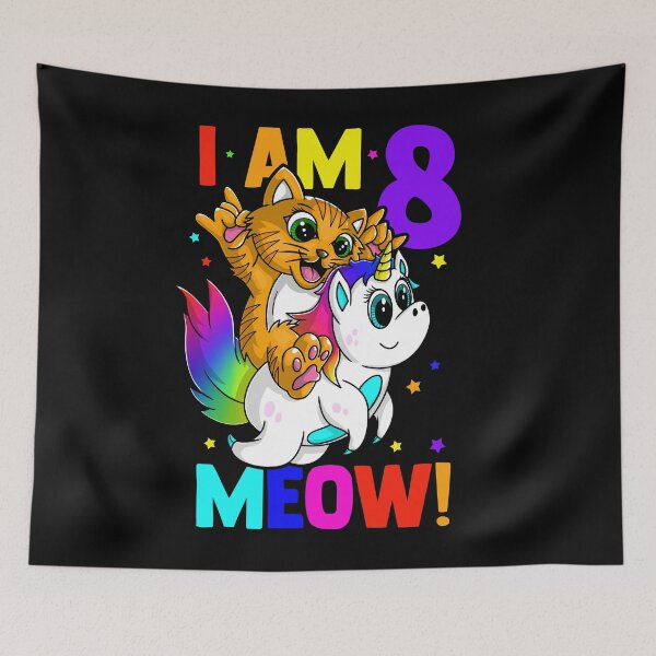 Item preview, I am 8 meow!  designed and sold by mermaidselina.