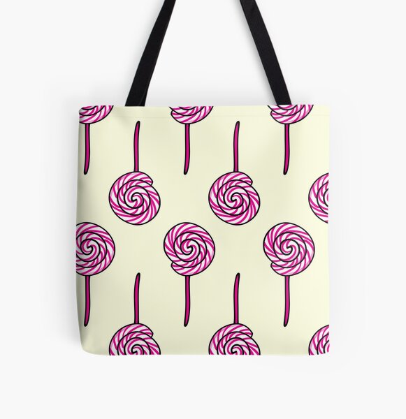 Raspberry Lollipop All Over Print Tote Bag