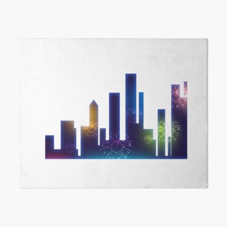 Artikel-Vorschau von Die Skyline von Detroit ist bunt, designt und verkauft von 3 T.