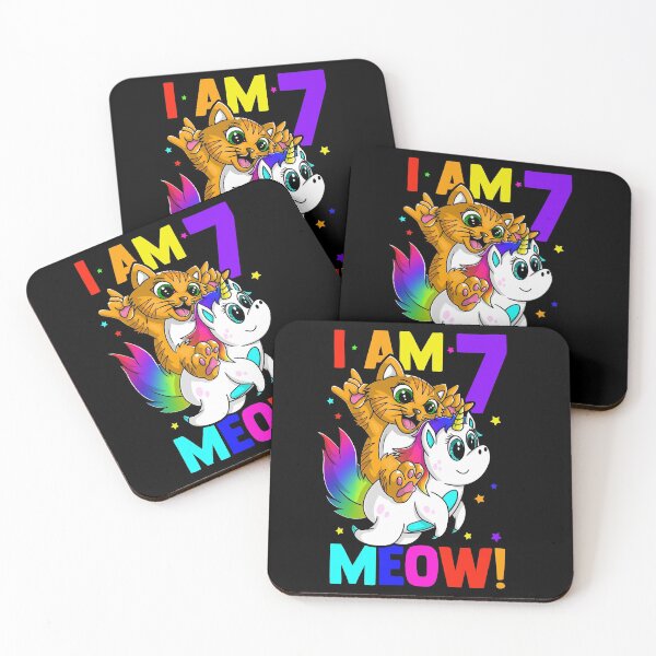 Item preview, I am 7 meow!  designed and sold by mermaidselina.