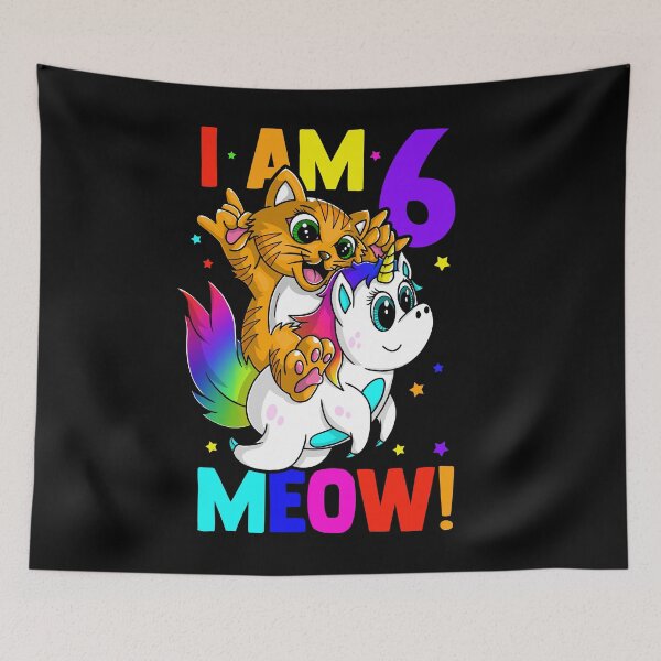 Item preview, I am 6 meow!  designed and sold by mermaidselina.