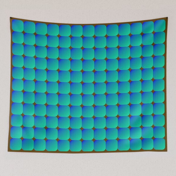 Item preview, Retro Square Scales - Teal and Brown designed and sold by Quooki.