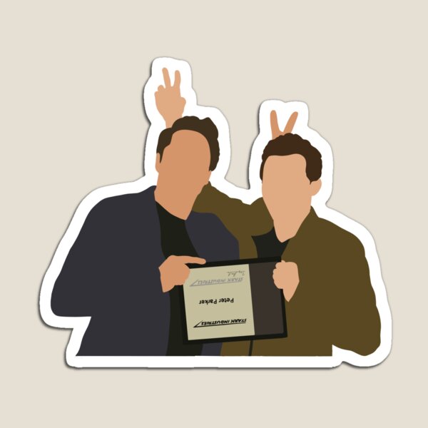Item preview, Tony Stark and Peter Parker Sticker designed and sold by lily ashman.