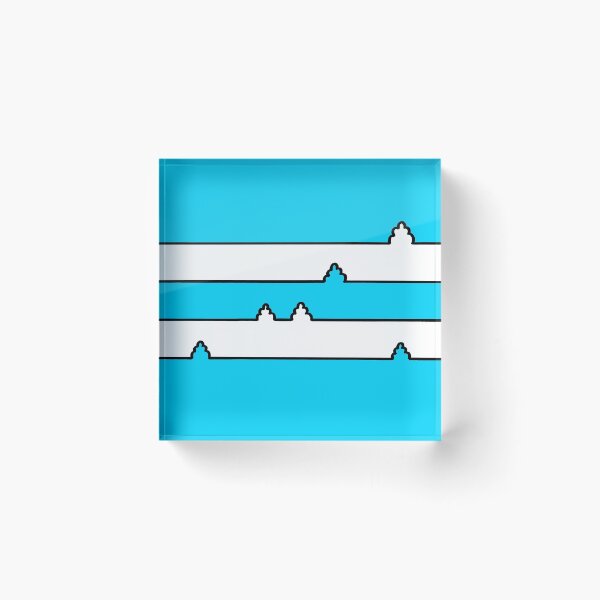 Item preview, Black and White Minimal Landscape on Light Blue Board designed and sold by Istvan Ocztos.