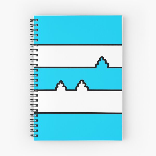 Item preview, Black and White Minimal Landscape on Light Blue Board designed and sold by Istvan Ocztos.