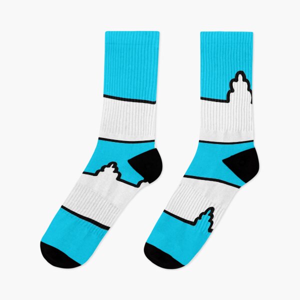 Item preview, Black and White Minimal Landscape on Light Blue Board designed and sold by Istvan Ocztos.