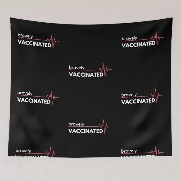 Item preview, Bravely vaccinated dark 2021 designed and sold by gloriaC CREATE.