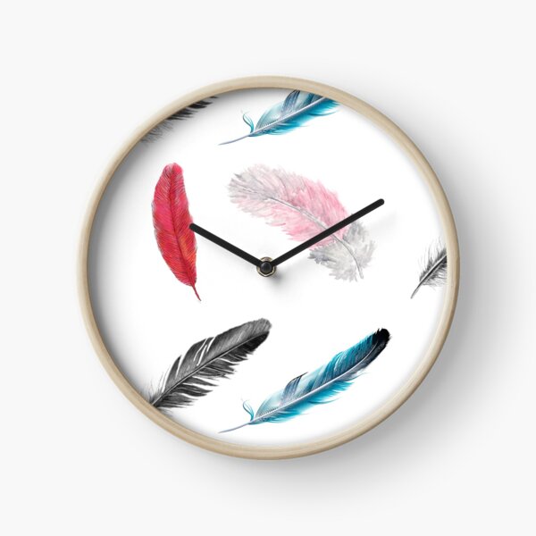 Feather madness Clock