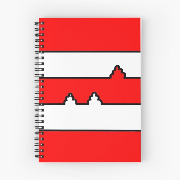 Item preview, Black and White Minimal Landscape on Red Board designed and sold by Istvan Ocztos.