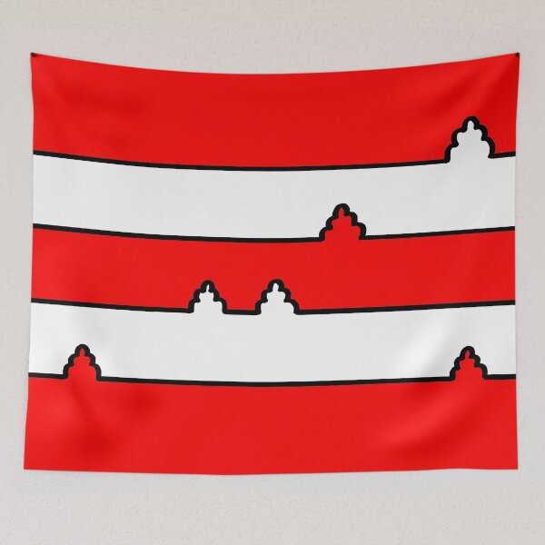Item preview, Black and White Minimal Landscape on Red Board designed and sold by Istvan Ocztos.