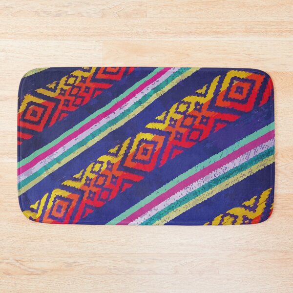 Item preview, Cambaya Azul woven authentic mexican fabric blue stripes rebozo designed and sold by T-Mex.