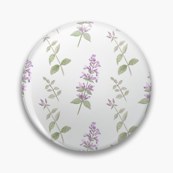 Item preview, Lemon balm pattern on white designed and sold by Flowersforbear.