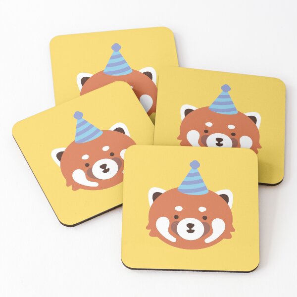 Item preview, Happy Red Panda in a Party Hat designed and sold by Amy Humphries.