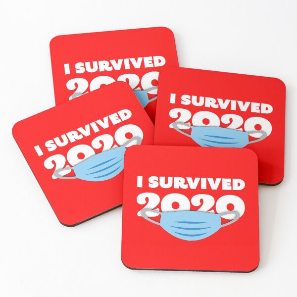 Item preview, I survived 2020 - Quarantine 2020, Face mask, Pandemic Survivor, blue face mask designed and sold by ApparelEveryday.