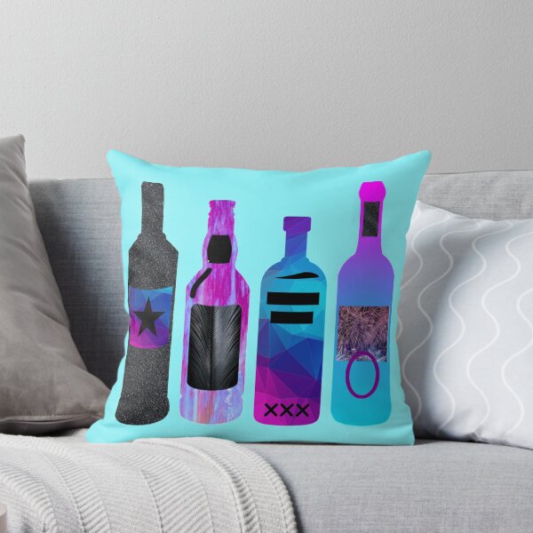 Item preview, blue and purple alc bottles designed and sold by Julia Santos.