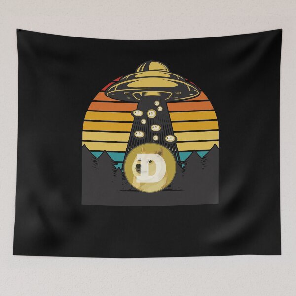 Item preview, Crypto Alien Space Trying to Take Dogecoin UFO designed and sold by PinkyTree.