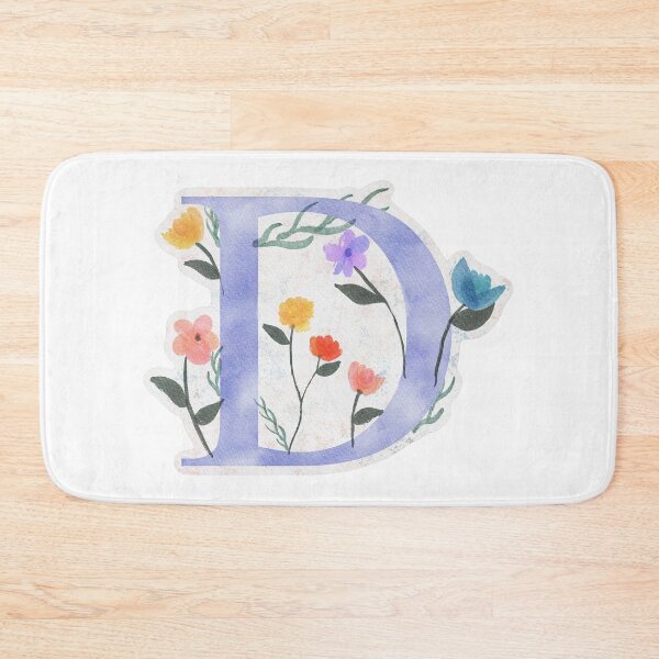 Item preview, D with Watercolor Flowers designed and sold by Em0523.