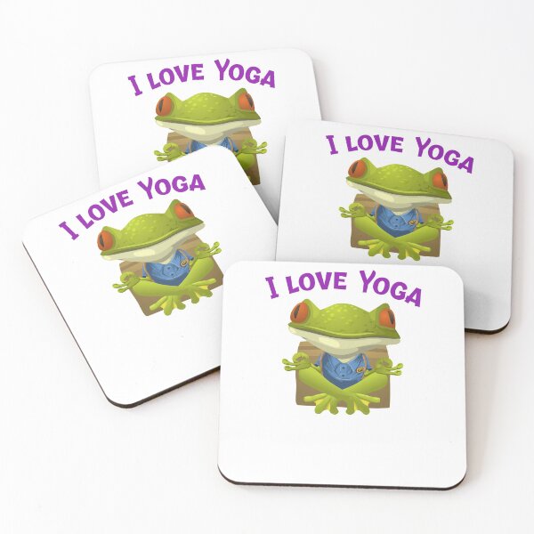 Item preview, Yoga Frog - I love Yoga (p) designed and sold by Fit & Fun  Gallery.