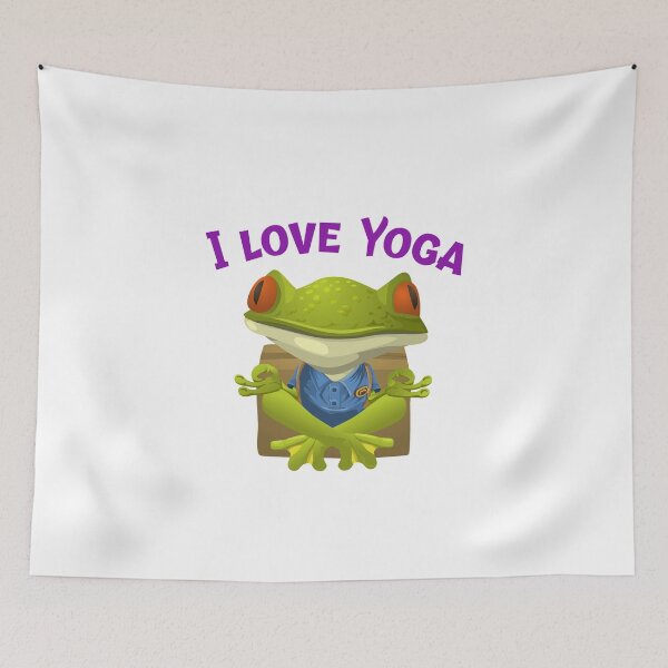 Item preview, Yoga Frog - I love Yoga (p) designed and sold by Fit & Fun  Gallery.