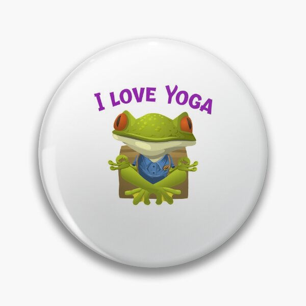 Item preview, Yoga Frog - I love Yoga (p) designed and sold by Fit & Fun  Gallery.