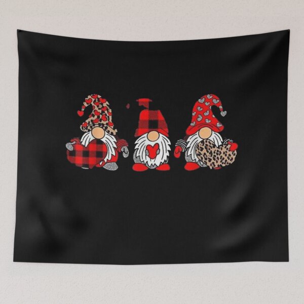 Item preview, Three Gnomes Holding Heart Leopard Happy Valentine's Day Tee T-Shirt designed and sold by Trendy Shirt.