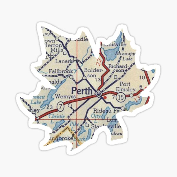 Item preview, Perth ON Vintage Map designed and sold by Southwestsky.