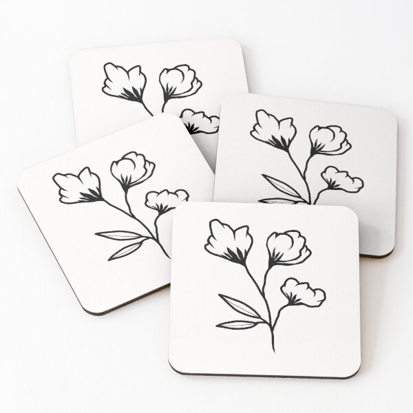 Item preview, Black Flower Outline designed and sold by Colleen Bingham.