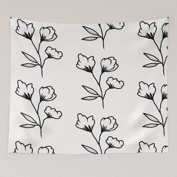 Item preview, Black Flower Outline designed and sold by Colleen Bingham.