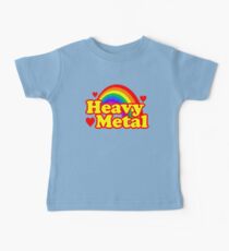 Funny Heavy Metal Rainbow Baby Tee
