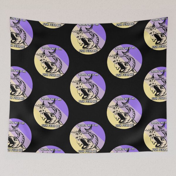 Item preview, Women Want Me Fish Fear Me - Funny Fishing Vintage Design designed and sold by salmannoor.