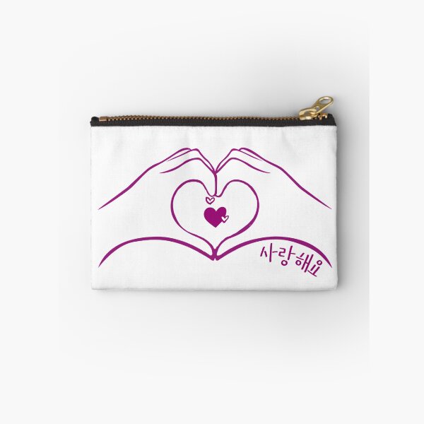 Item preview, Heart Hands 사랑해요 Saranghaeyo I love you in Korean designed and sold by SeoulJourner.