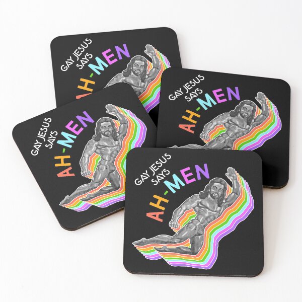 Item preview, Gay Jesus Says Ah-Men - Gay for Jesus Design designed and sold by acquiesce13.