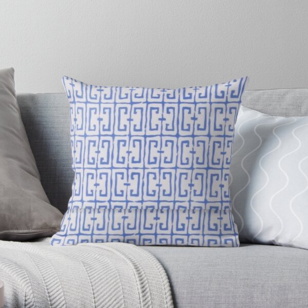 Cute blue pattern ! Throw Pillow