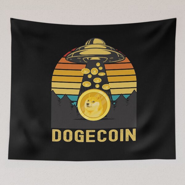 Item preview, Crypto Alien Space Trying to Take Dogecoin UFO designed and sold by PinkyTree.