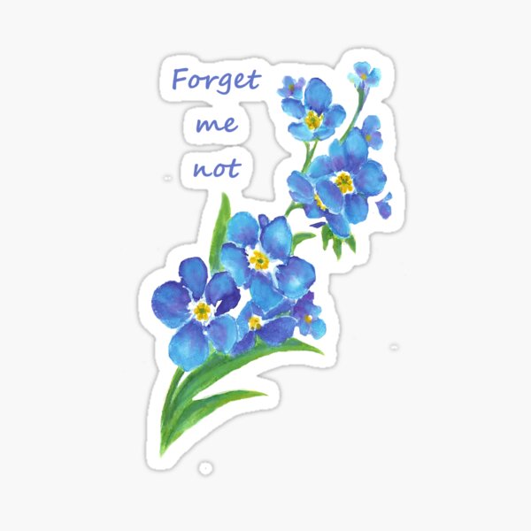 Forget-Me-Not Waterproof Sticker – Botanical Bright - Add a Little