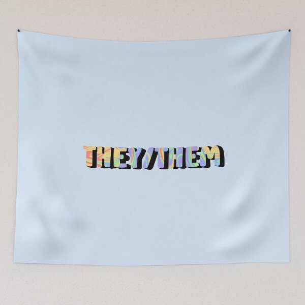 Item preview, Rainbow Flag They/Them Pronoun designed and sold by EuropaPrints.