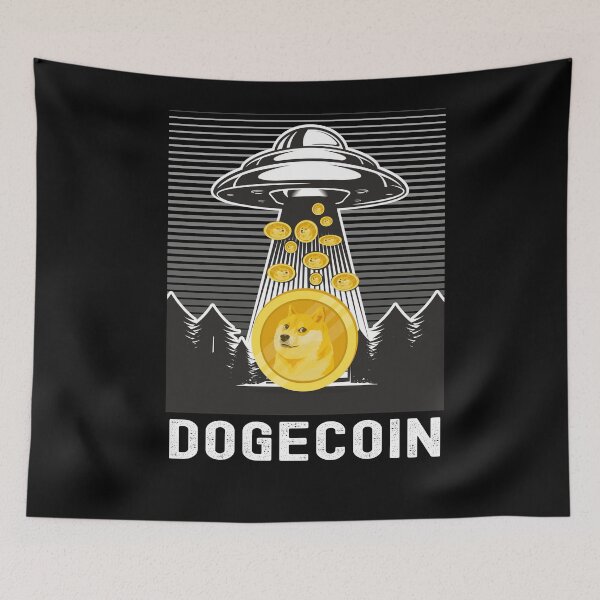 Item preview, Crypto Alien Space Trying to Take Dogecoin UFO designed and sold by PinkyTree.