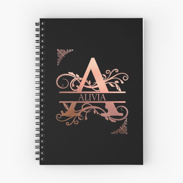 Item preview, Alivia Personalized Name Gifts with Beautiful Rose Gold Monogram Letter A. Simply Best Gift Ideas for Alivia designed and sold by ArteSquare.