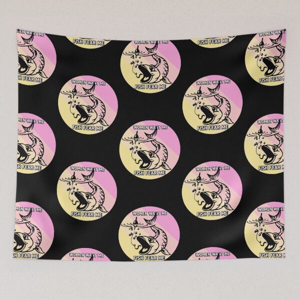 Item preview, Women Want Me Fish Fear Me - Funny Fishing Vintage Design designed and sold by salmannoor.