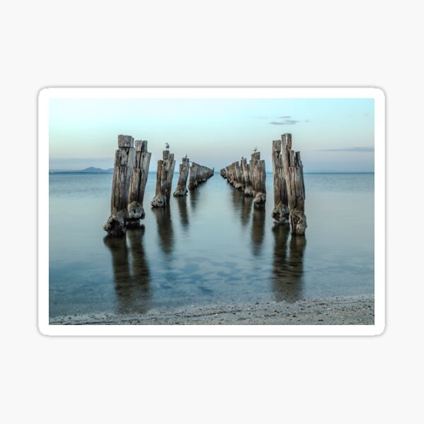 Clifton Springs Old Jetty at dusk Sticker