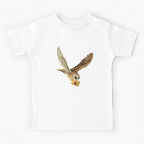 Hibou blanc neigeux volant T-shirt enfant