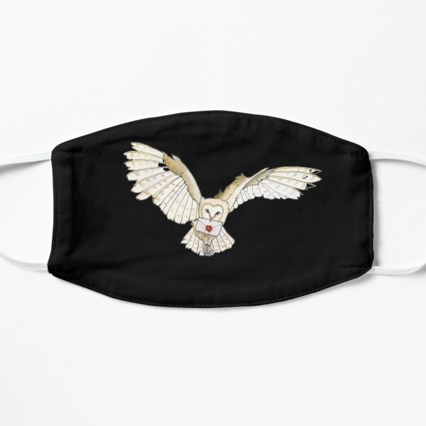 Snowy White Owl Flying Letter Flat Mask