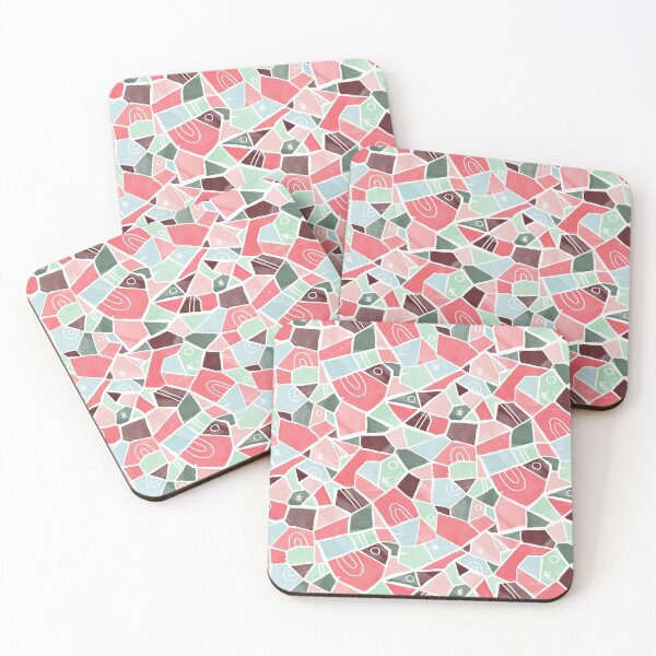Item preview, Coral and Mint Solid Shapes designed and sold by Carolina Diaz.